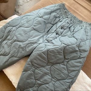 Vintage US Military USAF CWU-9/P Flyers Liners Quilted Trouser Puffer Pants Sz L